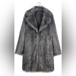 Faux Fur Shaggy Coat, NWOT